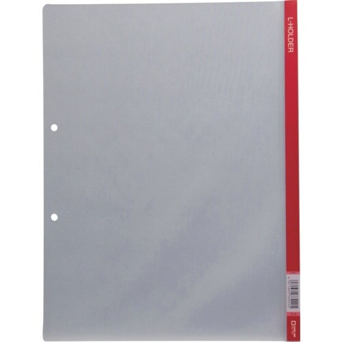 KING JIM Lホルダ− A4タテ型 赤 2穴