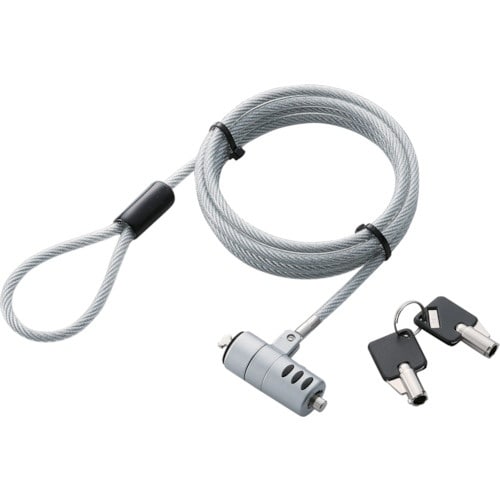 ELECOM セキュリティワイヤー シリンダー錠