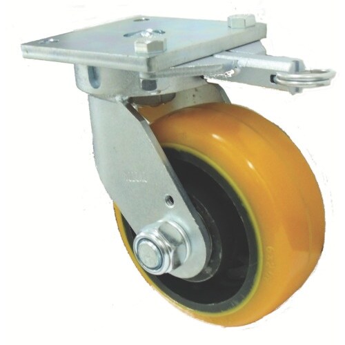 ヨドノ 重量用高硬度ウレタン自在車150φ旋回ロッ