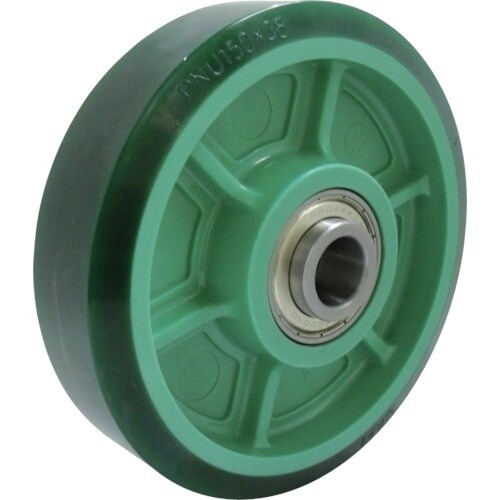ヨドノ 樹脂製ウレタンゴム車輪(ベアリング入) 1