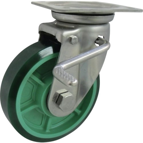 ヨドノ 樹脂製ウレタンゴム車輪ステンレス製自在車ス