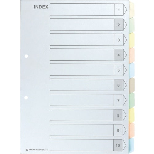 KING JIM カラ−インデックス A4タテ型