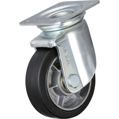 イノアック 重荷重用キャスター ゴム車輪 旋回金具