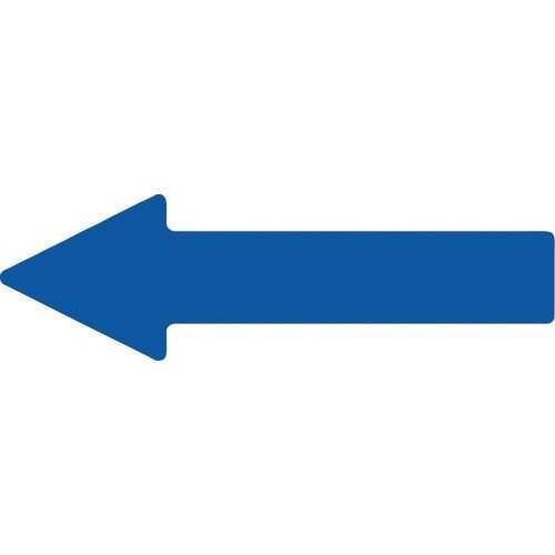 ミドリ安全 ベルデビバ矢印テープ 青 10枚入