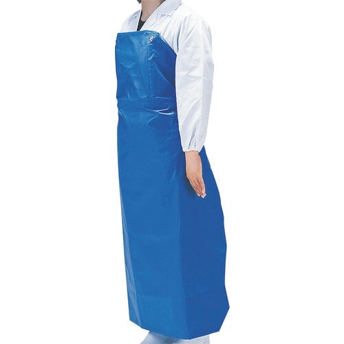 TKG ワンタッチ胸付前掛 W−100 ブルー