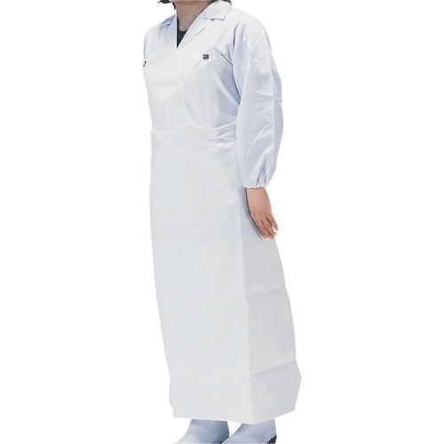 TKG ワンタッチ胸付前掛 W−100 白