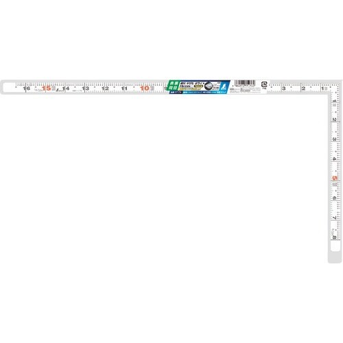 シンワ 曲尺平ぴた ホワイト 1尺6寸 表裏同目