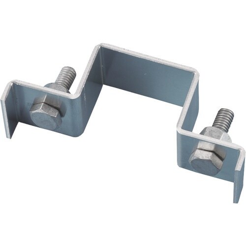 緑十字 平リブ用取付金具 角型ポール/片面表示用