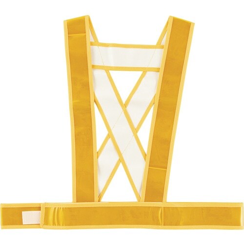 緑十字 安全反射ベスト(ショート丈タイプ) 黄地/