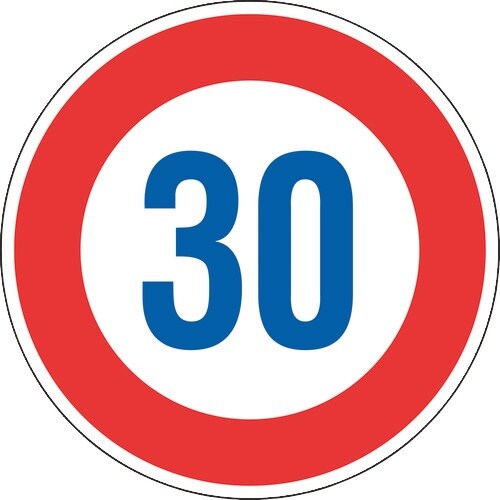 緑十字 道路標識(構内用) 制限速度30キロ 道路