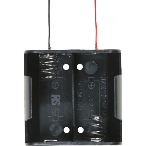 タカチ リード線付電池ホルダー 単1×2
