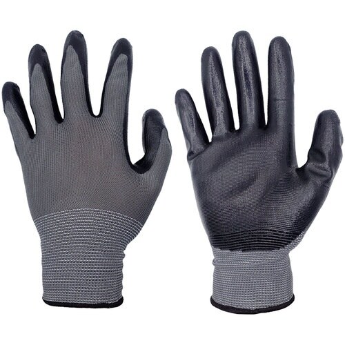 ミタニ ニトリル背抜き手袋パワーブラック(10双入