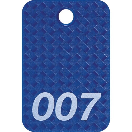 OP 荷札 番号札 四角 大 番号入り1ー25 青