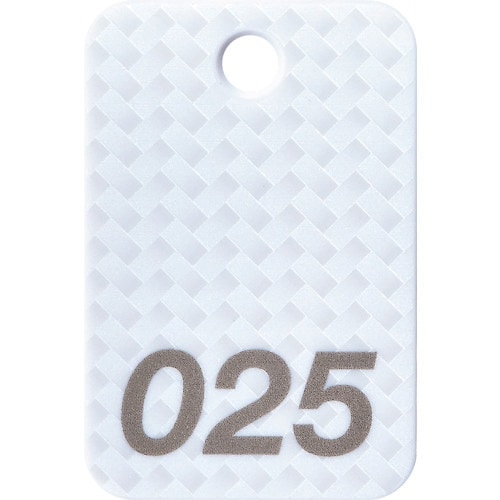 OP 荷札 番号札 四角 大 番号入り1ー25 白