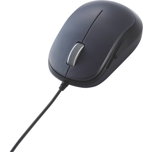 ELECOM 5ボタンBlueLED有線マウス ブ
