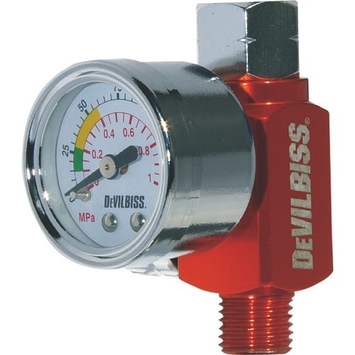 DeVilbiss ガン手元エアバルブ(ゲージ付)