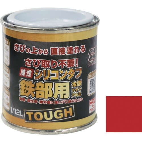 ニッぺ 油性シリコンタフ 1/12L レッド HY