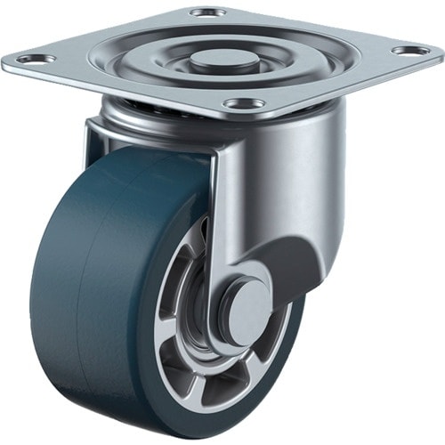 ユーエイ プレート式 自在 低床キャスター ウレタ