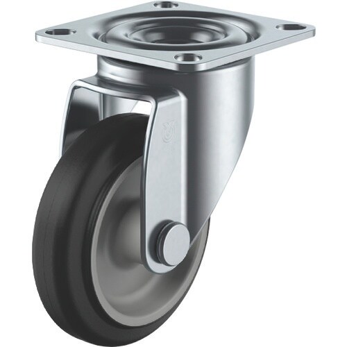 ユーエイ プレート式 自在 キャスター グレーゴム