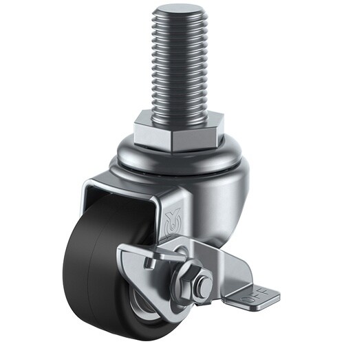 ユーエイ ねじ込み式 自在 低床キャスター 強化ナ