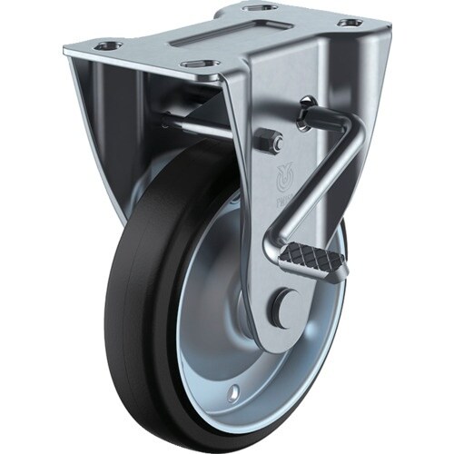 ユーエイ プレート式 固定 キャスター ゴム 車輪