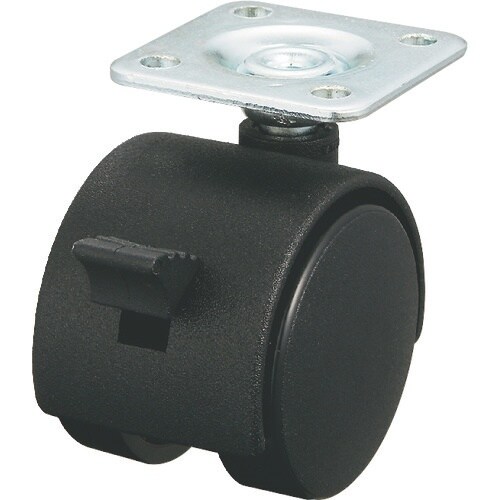 ユーエイ プレート式 自在 双輪キャスター ナイロ