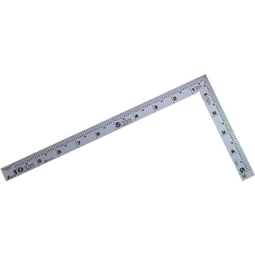 シンワ 曲尺厚手広巾シルバー尺表裏同目4段目盛