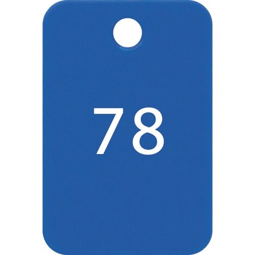 OP 番号札 四角 大 番号入り76ー100 青