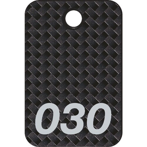 OP 番号札 四角 大 番号入り26ー50 黒 (