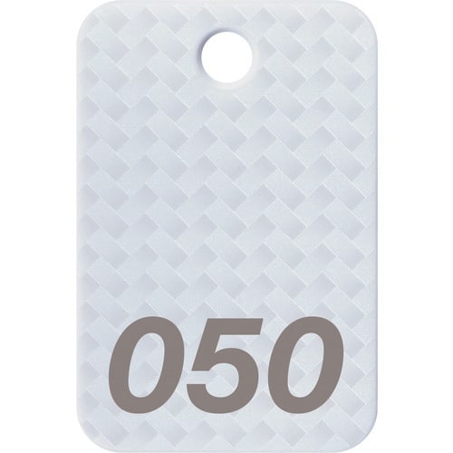 OP 番号札 四角 大 番号入り26ー50 白 (