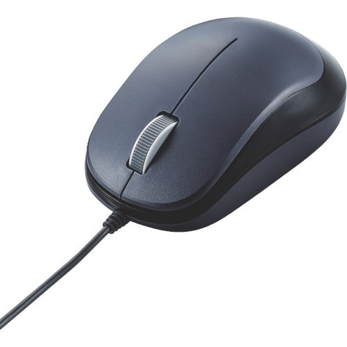 ELECOM 3ボタンBlueLED有線マウス ブ