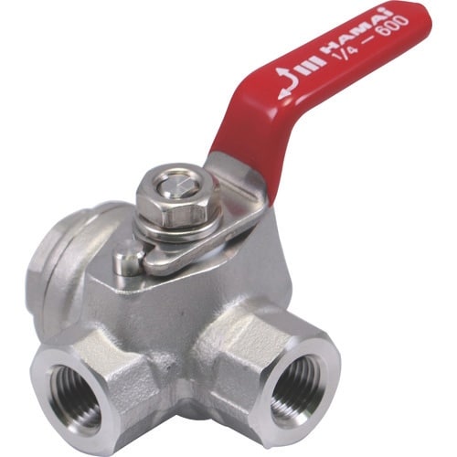 HAMAI ステンレス製3方ボールバルブ