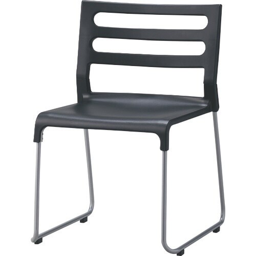 TRUSCO 軽量スタッキングチェア ブラック ア