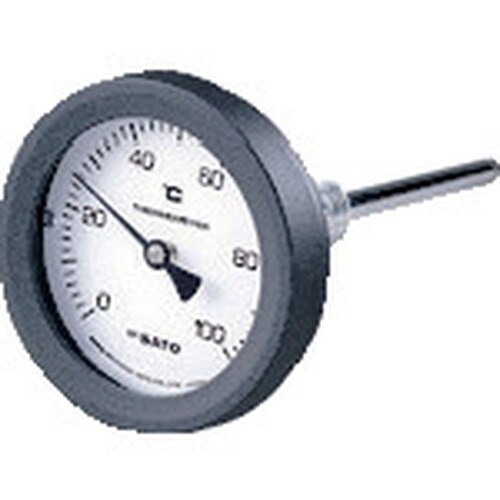 佐藤 バイメタル式温度計BM−T−75P 0ー10