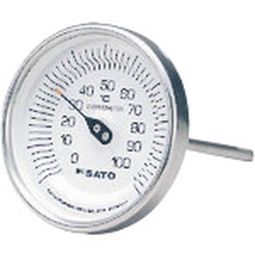 佐藤 バイメタル式温度計BM−T−90S 0ー15