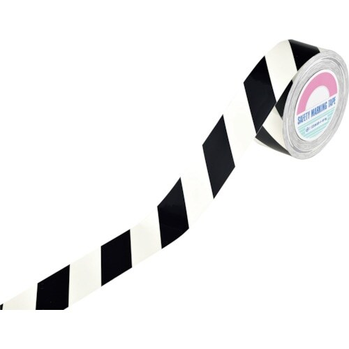 緑十字 トラ柄テープ 蓄光/黒 TR6−A 60m