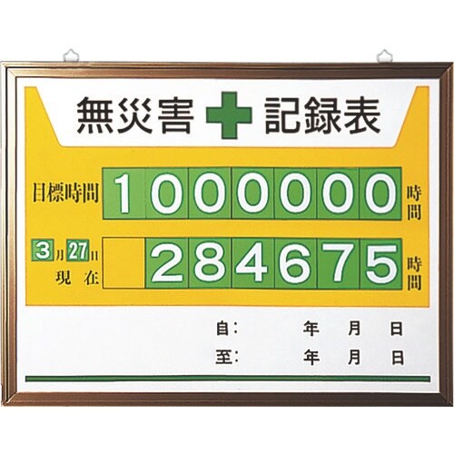 ユニット 無災害記録表