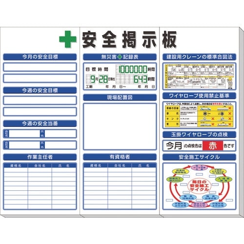 ユニット ◎安全掲示板(中)標準タイプ