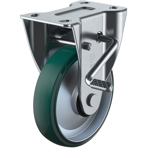 ユーエイ プレート式 固定 キャスター ウレタン