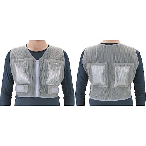 緑十字 熱中症予防対策商品 メッシュベスト保冷剤付