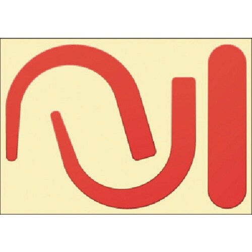 つくし 安全帯フック用蛍光ステッカー 蛍光レッド