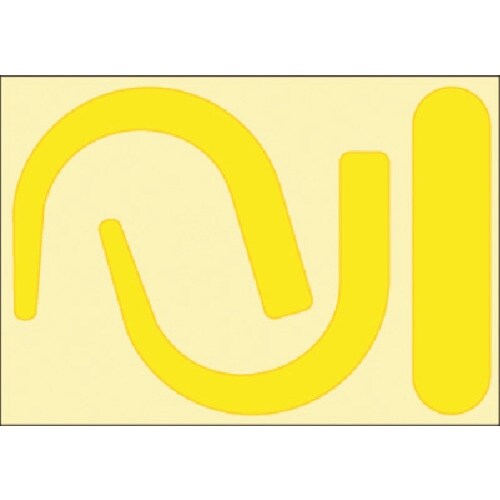 つくし 安全帯フック用蛍光ステッカー 蛍光イエロー