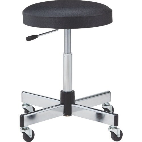 ノーリツ 作業用チェア ゴムキャスター付 ブラック