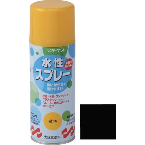 サンデーペイント 水性スプレー 黒 300M