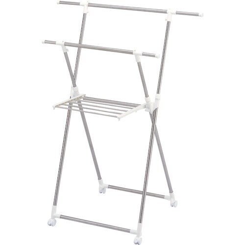 TENMA PORISH伸縮式室内物干しX型コンパ