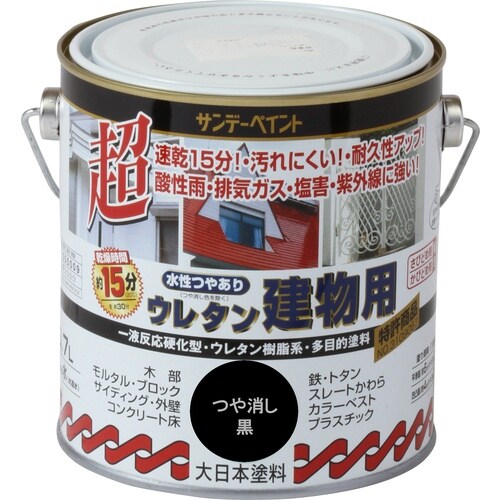 サンデーペイント 水性つや有りウレタン建物用 つや