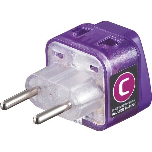 SANWA 海外電源変換アダプタエレプラグW−C(