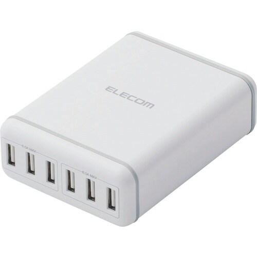 ELECOM 6ポートAC充電器 ホワイト