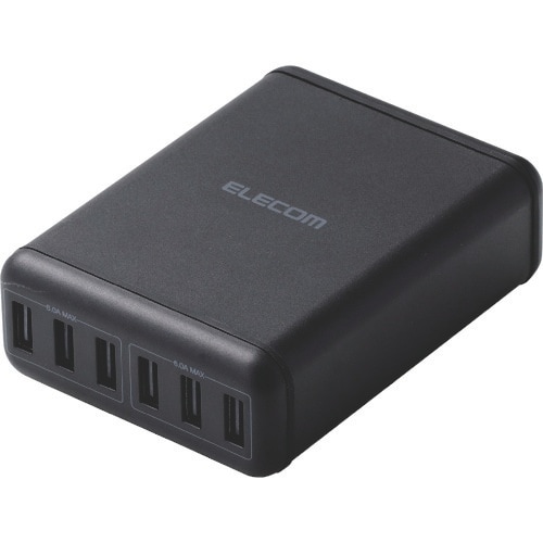 ELECOM 6ポートAC充電器 ブラック