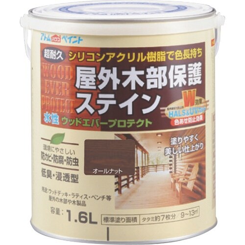 アトムペイント 水性ウッドエバープロテクト 1.6